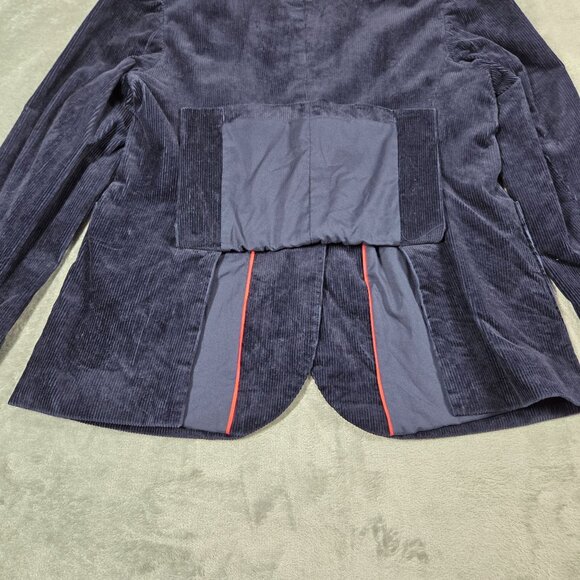 Boden Blazer Womens 10 Navy Blue Corduroy Classic Preppy Office Academia Jacket - Picture 8 of 13